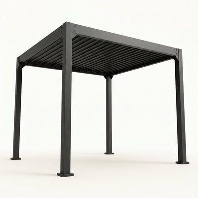 Aluminum Pergola Built for Modern Outdoor Living, 8x8 Ft Matte Black, Premium Powder Coat, Easy Assembly