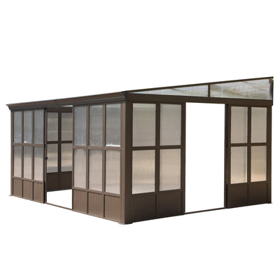 12x16FT All Season Sunroom with Detachable Polycarbonate Windows