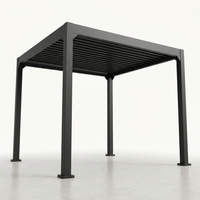 8 Ft. X 8 Ft. Matte Black Aluminum Pergola — Studio Shot