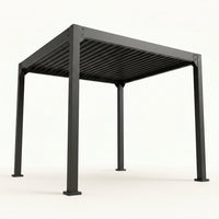 8 Ft. X 8 Ft. Matte Black Aluminum Pergola — Studio Shot
