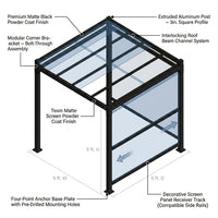 8 Ft. X 8 Ft. Matte Black Aluminum Pergola — How It Works